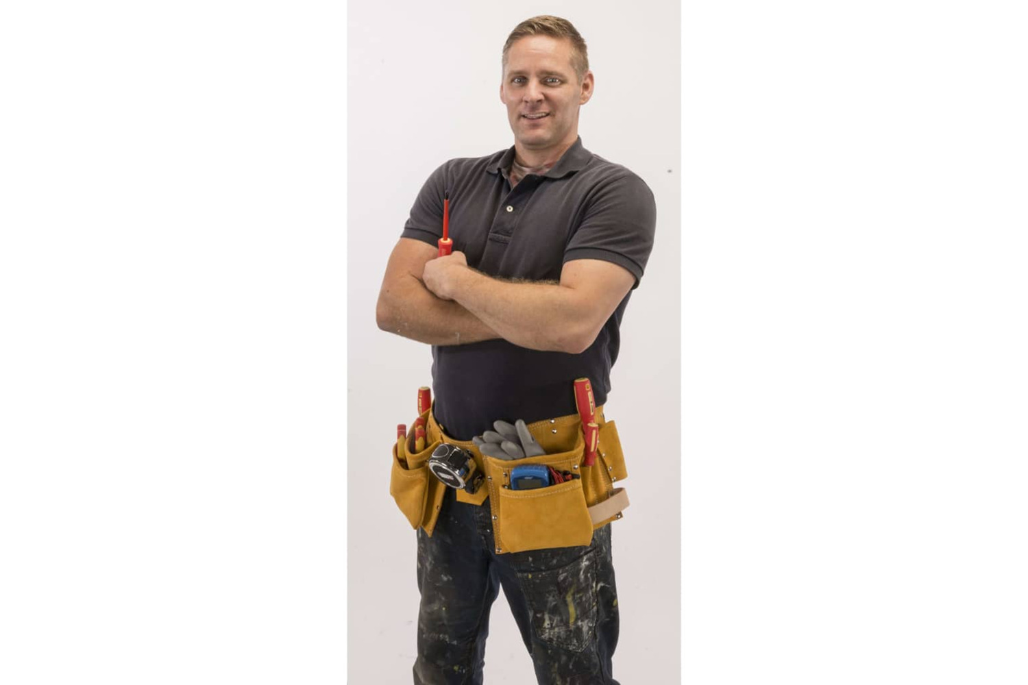 Draper Tools 429565 Double Leather Tool Belt Apricot 50 Mm