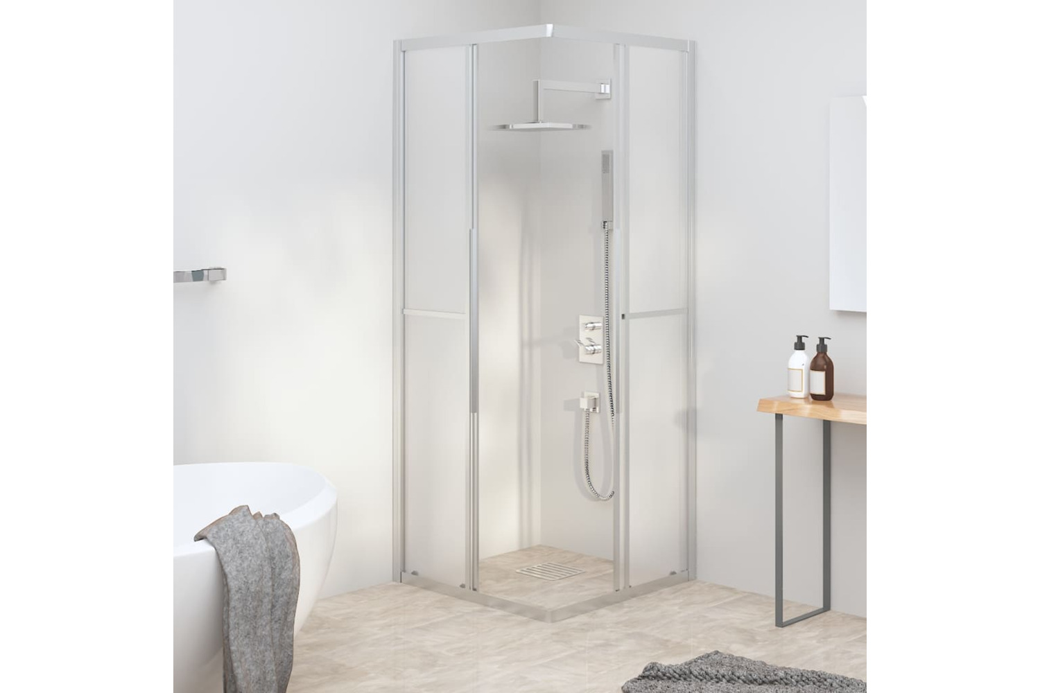 vidaXL 151845 Shower Cabin Frosted Esg 80x80x180cm