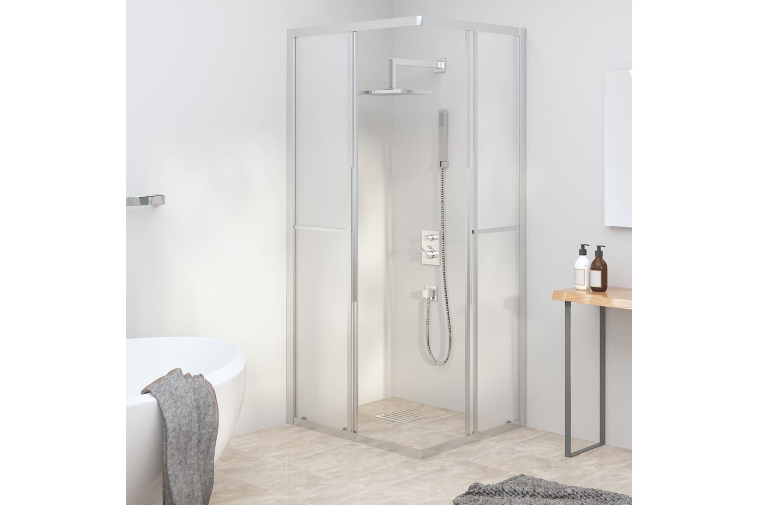 vidaXL 151846 Shower Cabin Frosted Esg 90x70x180cm