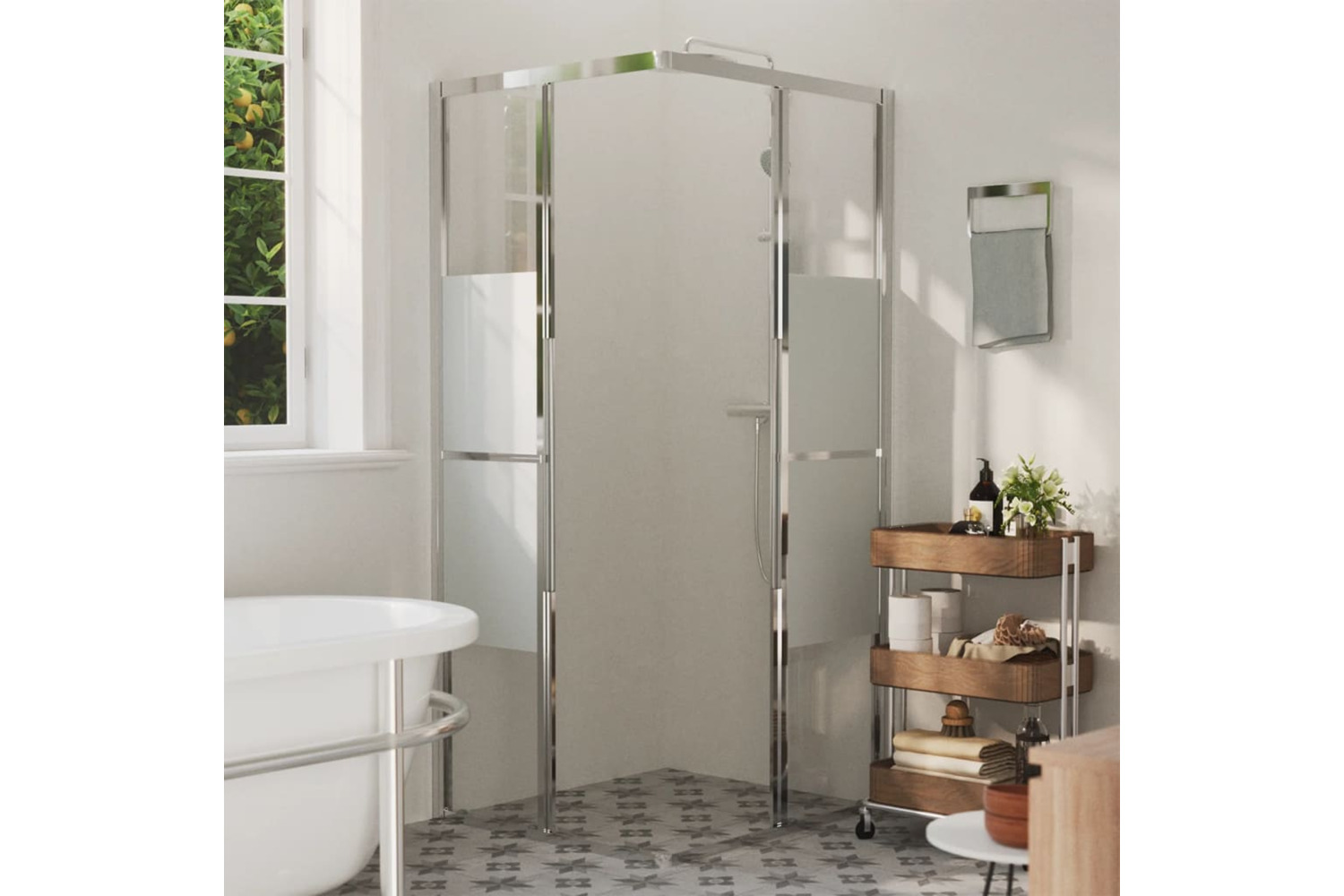 vidaXL 150767 Shower Cabin Esg 90x70x180cm