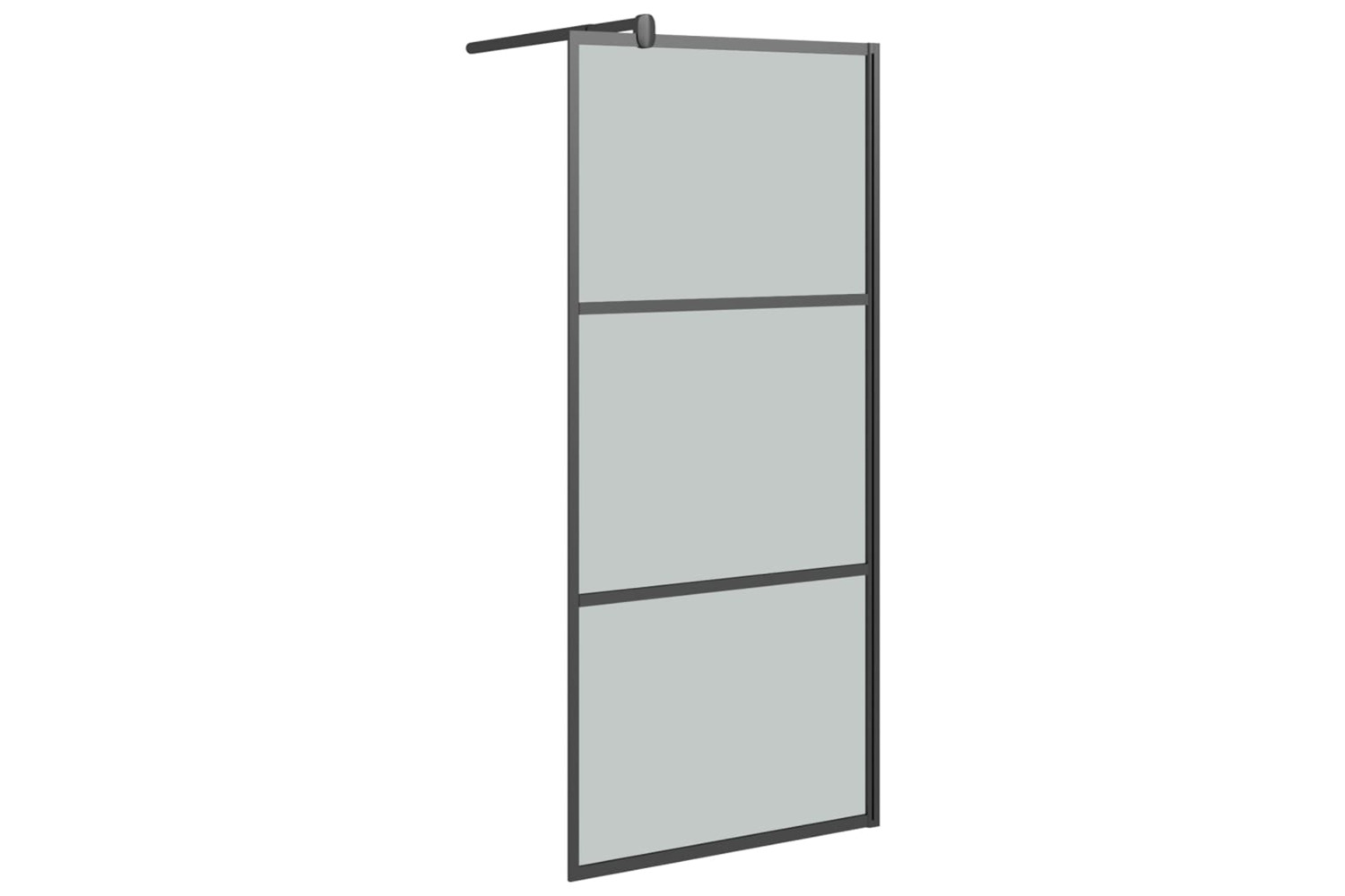 vidaXL 151890 Walk-in Shower Wall 90x195cm Dark Esg Glass Black