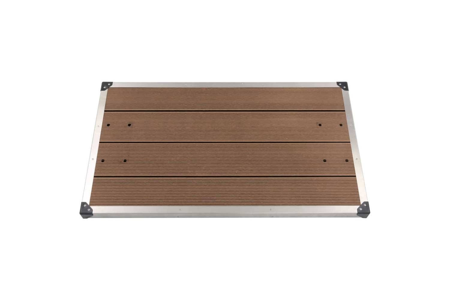 vidaXL 48204 Outdoor Shower Tray Wpc Stainless Steel 110x62cm Brown
