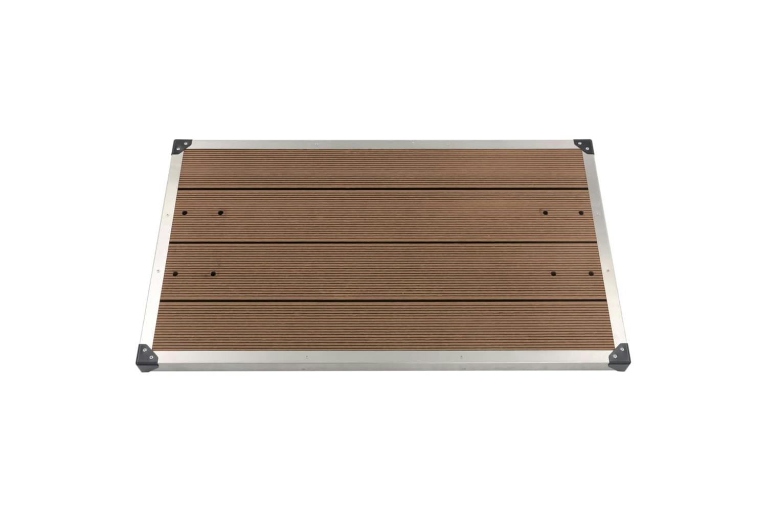 Vidaxl 48204 Outdoor Shower Tray Wpc Stainless Steel 110x62 Cm Brown