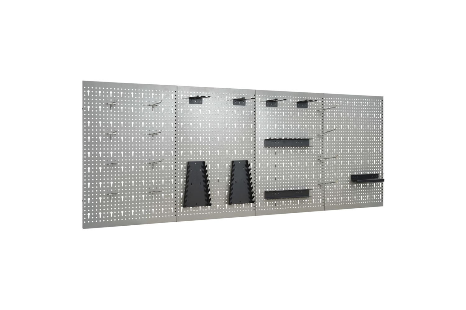 vidaXL 145352 Wall-mounted Peg Boards 4 Pcs 40x58cm Steel