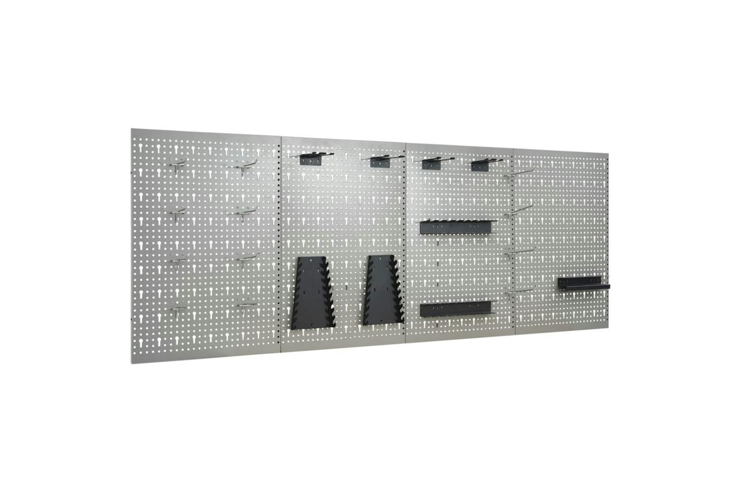 Vidaxl 145352 Wall-mounted Peg Boards 4 Pcs 40x58 Cm Steel