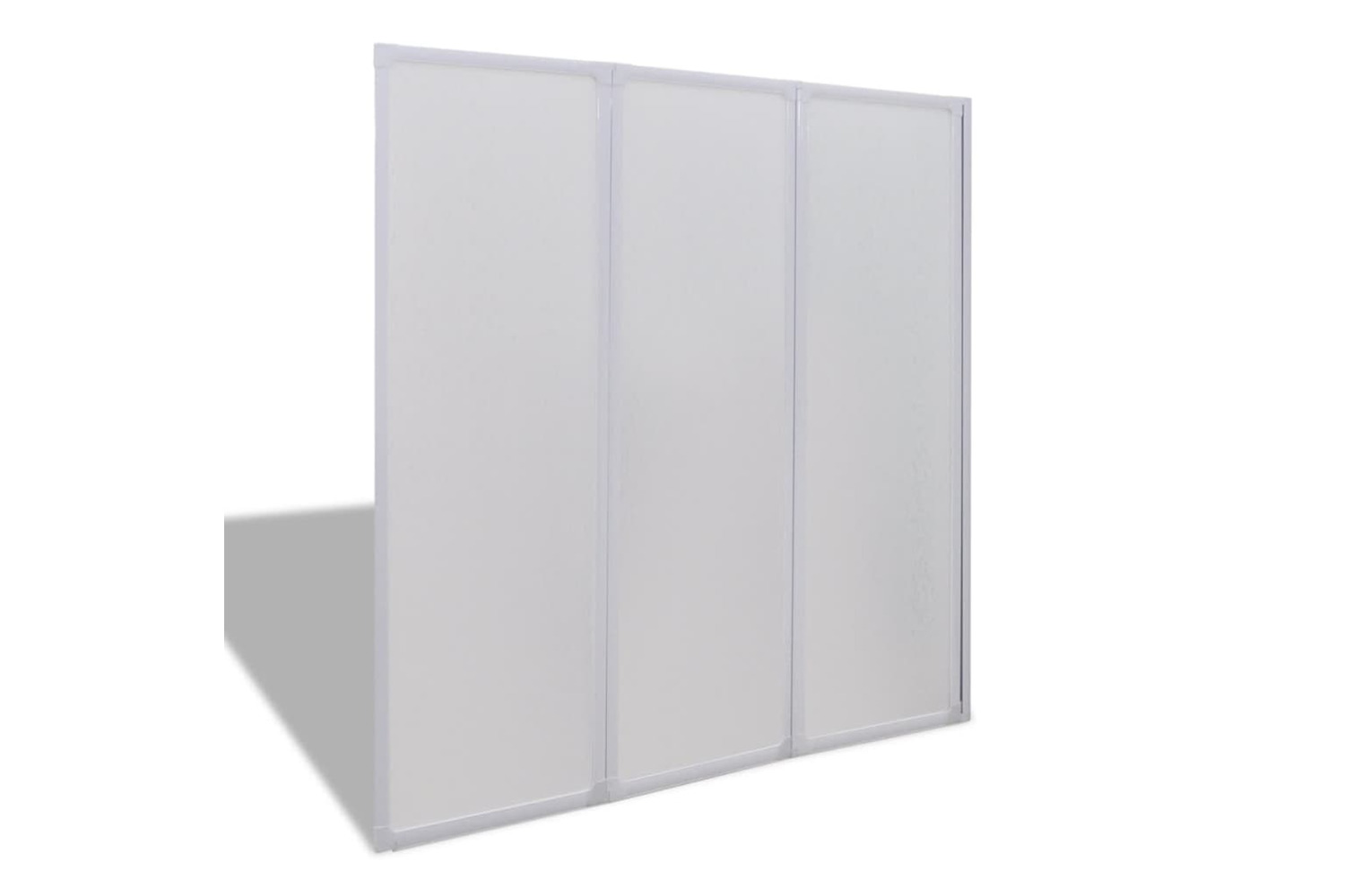 vidaXL 140785 Shower Bath Screen Wall 141 X 132cm 3 Panels Foldable