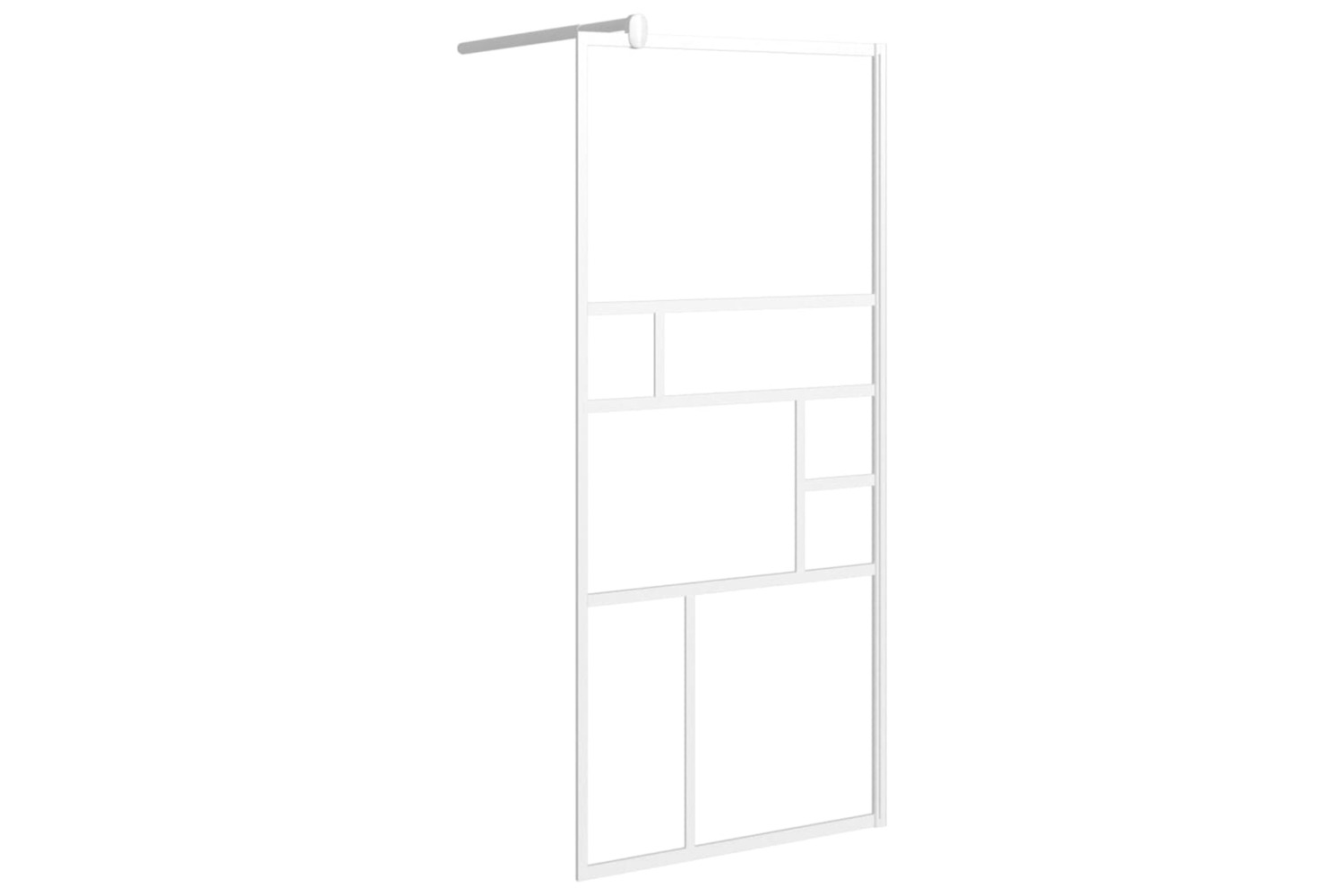 vidaXL 151868 Walk-in Shower Wall 80x195cm Esg Glass White