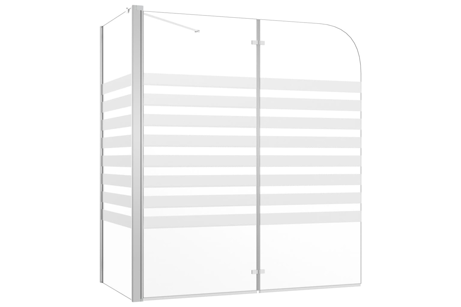 vidaXL 146226 Bath Enclosure 120x68x130cm Tempered Glass Stripe