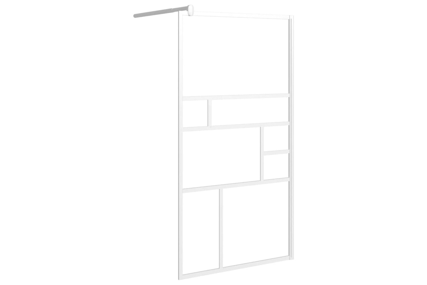 vidaXL 151870 Walk-in Shower Wall 100x195cm Esg Glass White