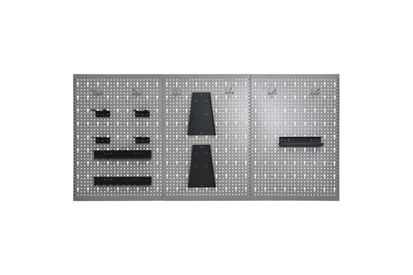 Vidaxl 145351 Wall-mounted Peg Boards 3 Pcs 40x58 Cm Steel