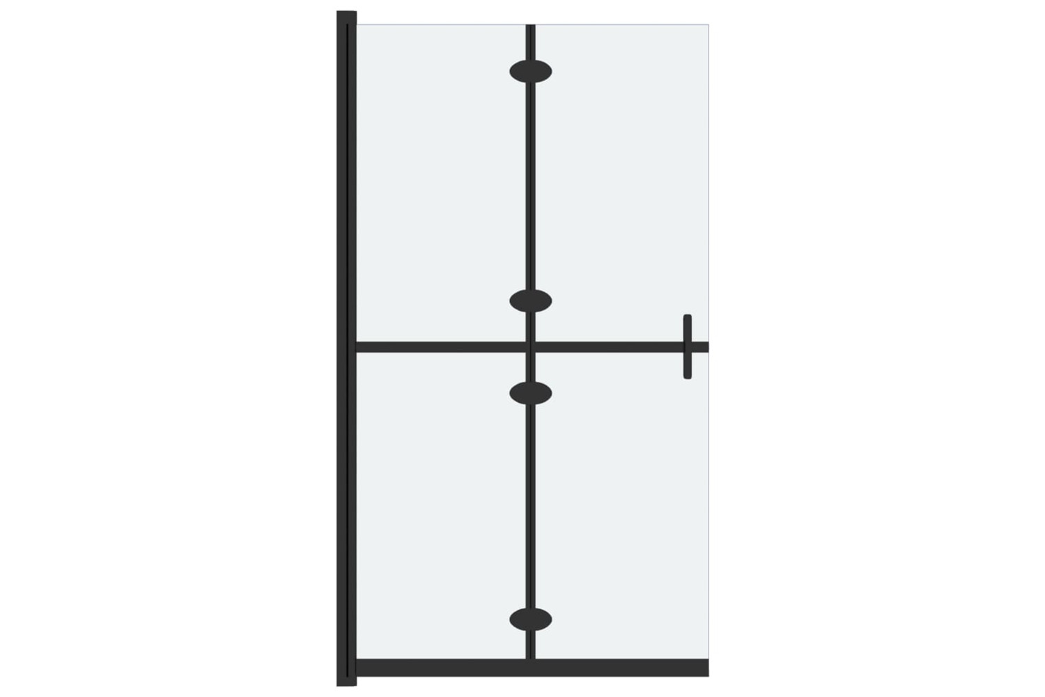 vidaXL 151192 Foldable Walk-in Shower Wall Frosted Esg Glass 70x190cm