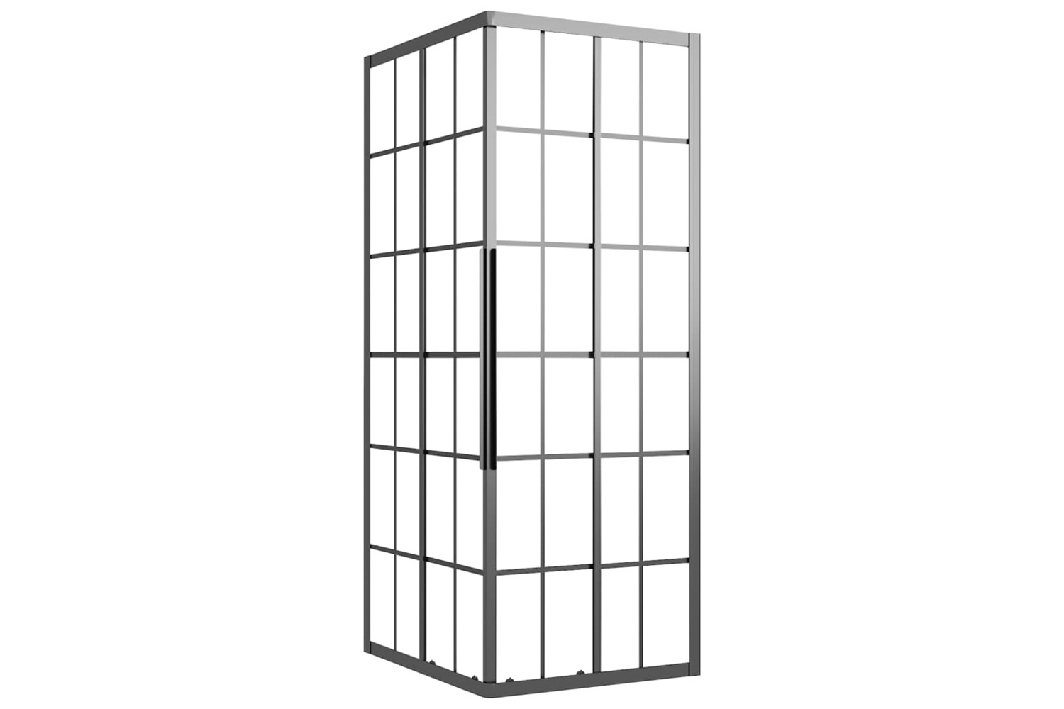 vidaXL 151860 Shower Cabin Frosted Esg 80x70x180cm Black