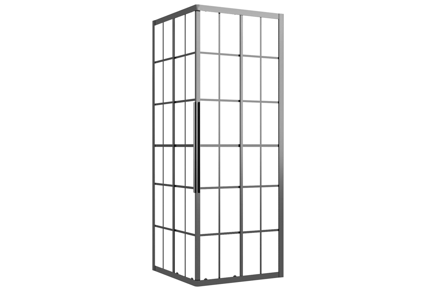 vidaXL 151859 Shower Cabin Frosted Esg 70x70x180cm Black