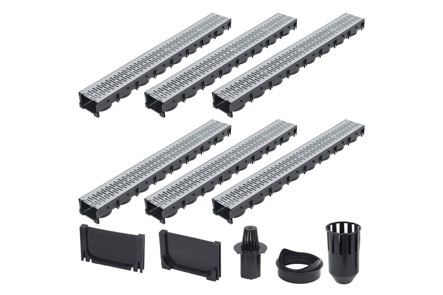 vidaXL 142879 Drainage Channels | 6 Pieces | 6m