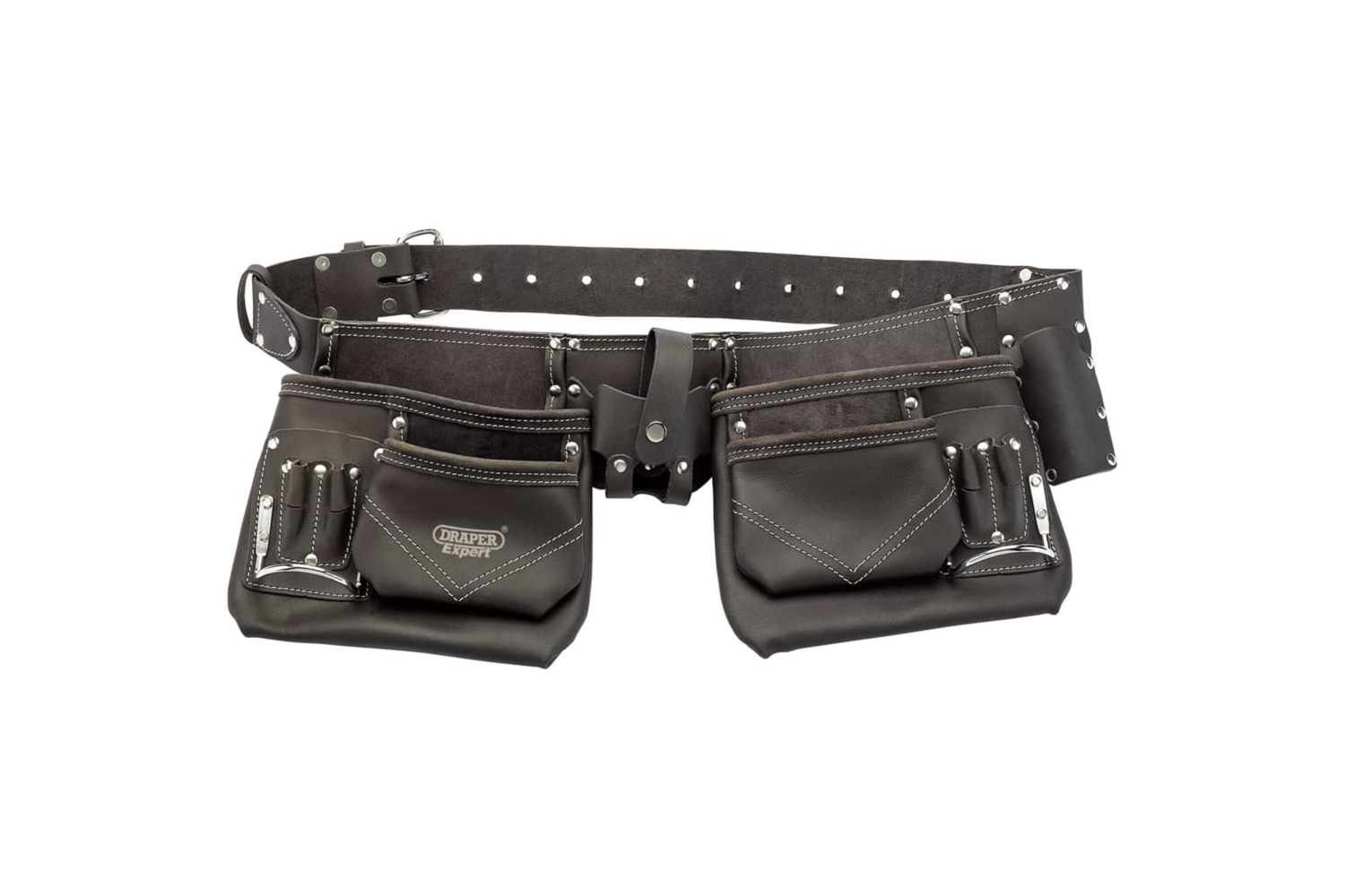 Draper Tools 429534 Oil-tanned Leather Pouch Tool Belt Black 50 Mm