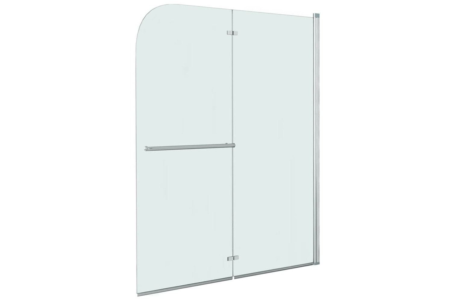 vidaXL 144677 2 Panels ESG Folding Shower Enclosure