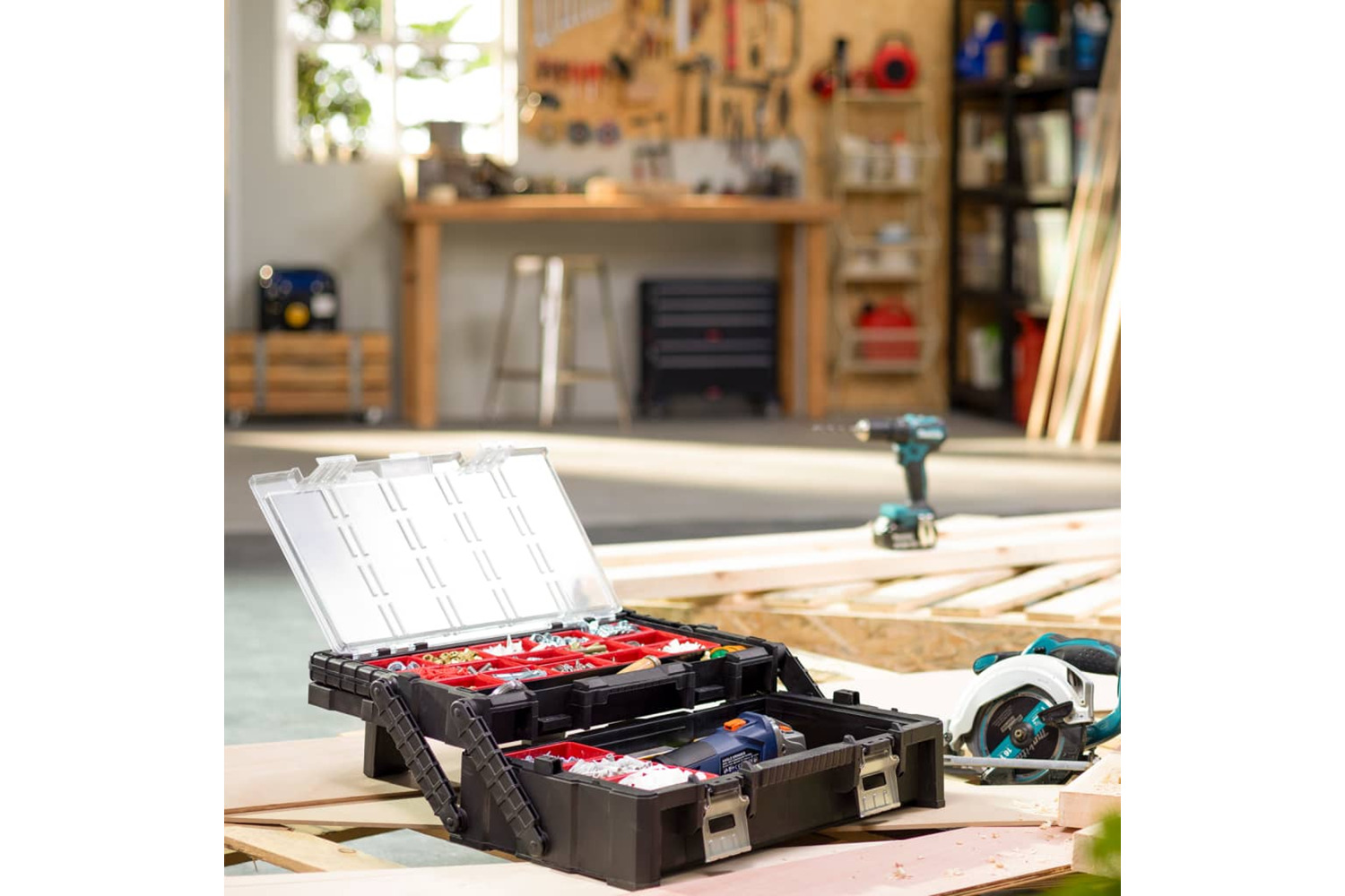 Keter 443875 Cantilever Tool Organiser Duo M Brown