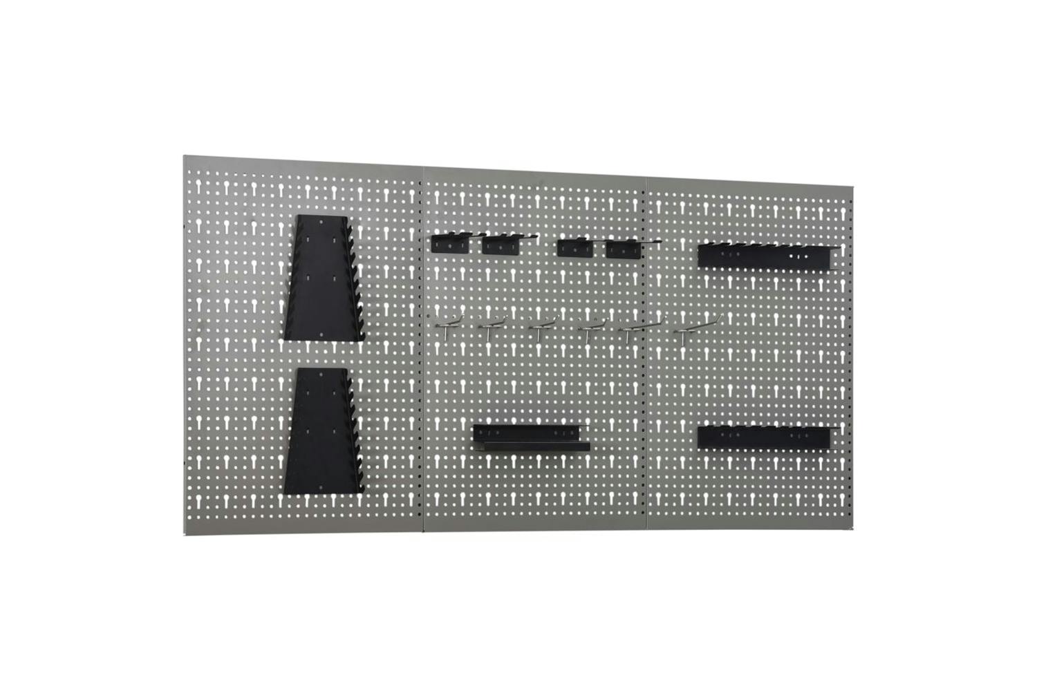 Vidaxl 145351 Wall-mounted Peg Boards 3 Pcs 40x58 Cm Steel