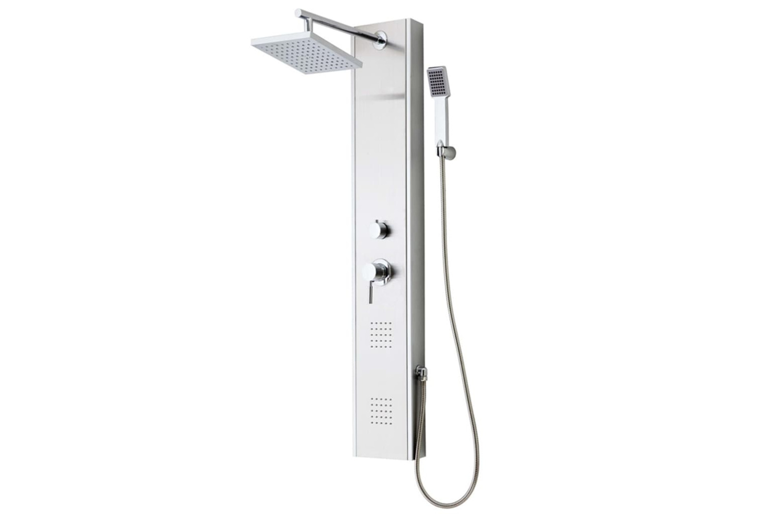 Schütte Shower Panel With Single Lever Mixer Tahiti Stainless Steel