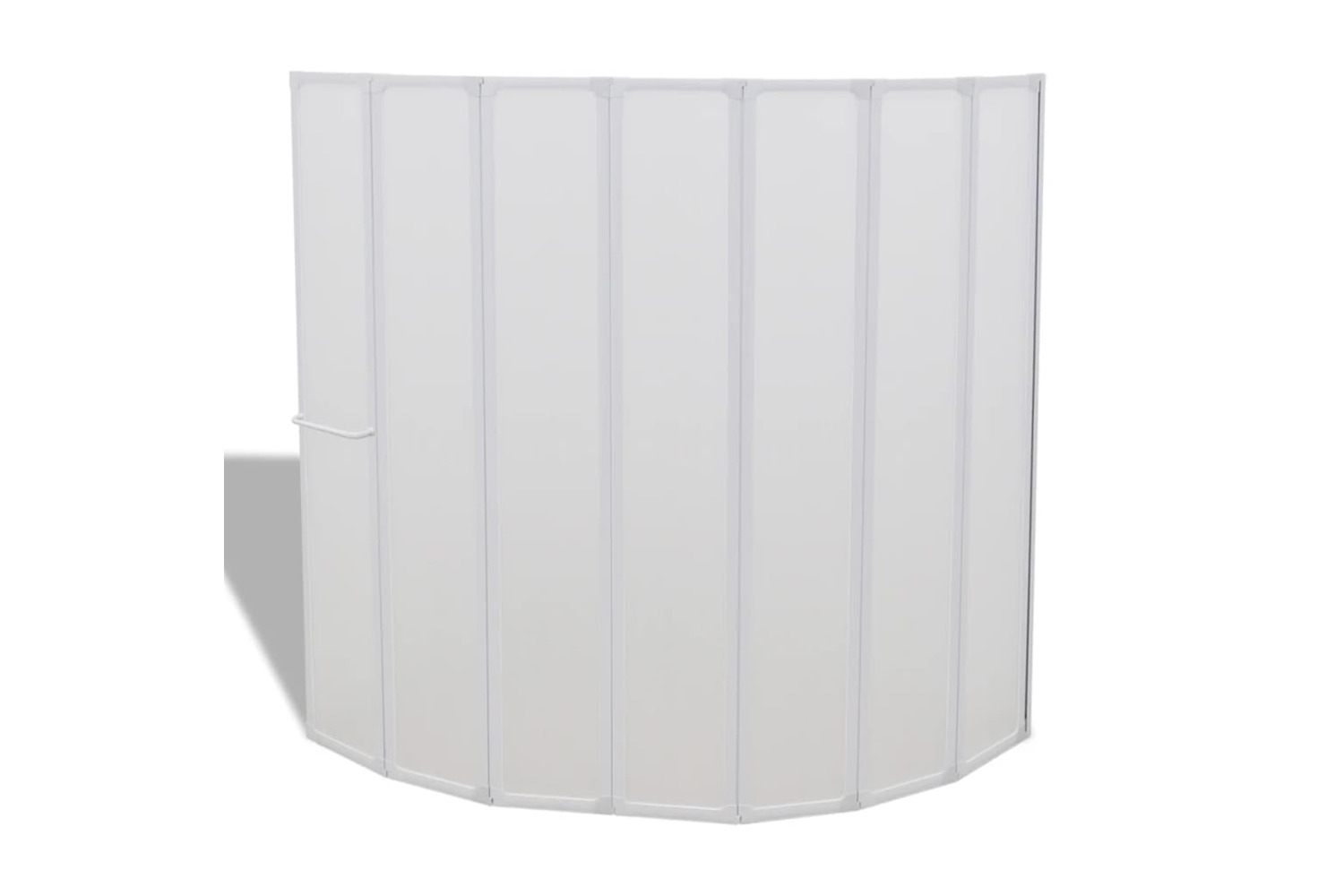 vidaXL 140786 Shower Bath Screen Wall 140 X 168cm 7 Panels Foldable With Towel Rack