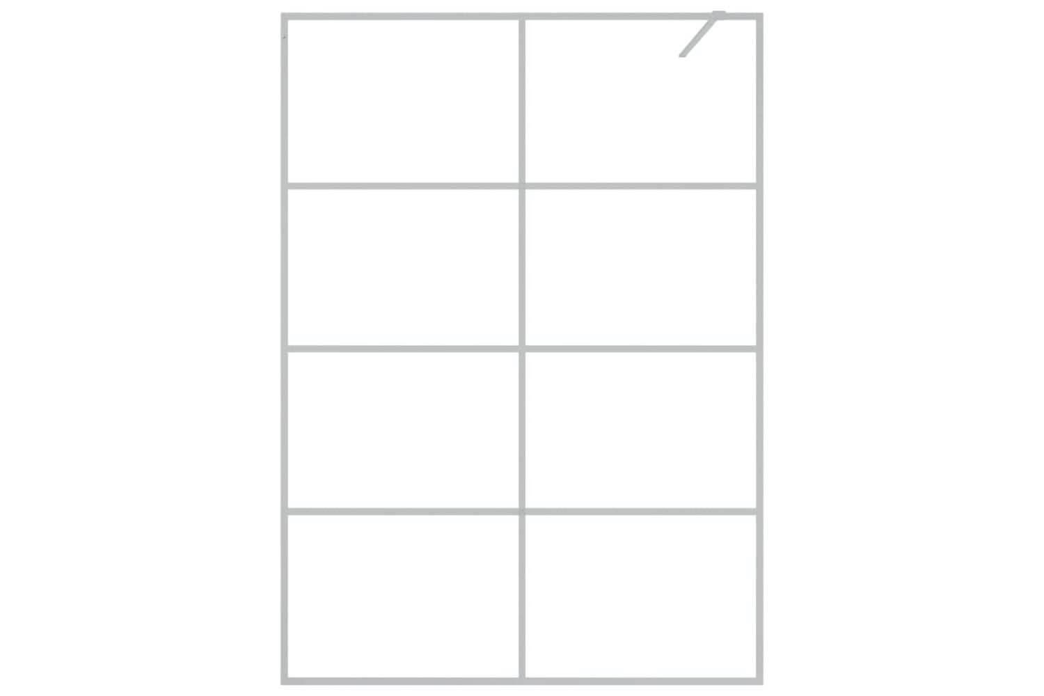 vidaXL 152139 Walk-in Shower Wall Silver 140x195cm Clear Esg Glass