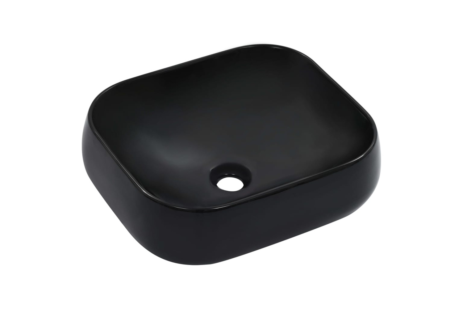 vidaXL 143906 Wash Basin 44.5x39.5x14.5cm Ceramic Black