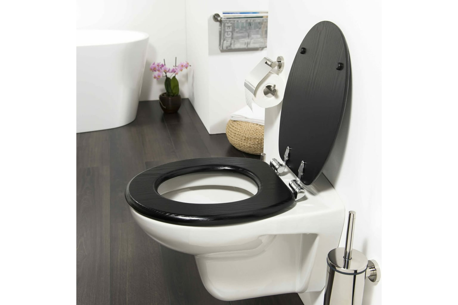 Tiger Soft-close Toilet Seat Blackwash Mdf Black 252030746