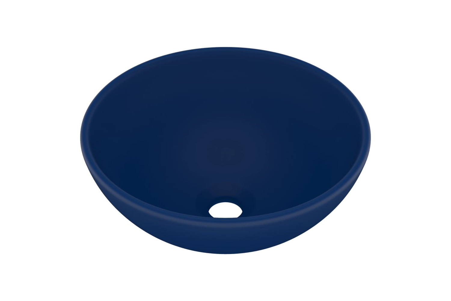 vidaXL 146968 Luxury Bathroom Basin Round Matt Dark Blue 32.5x14cm Ceramic