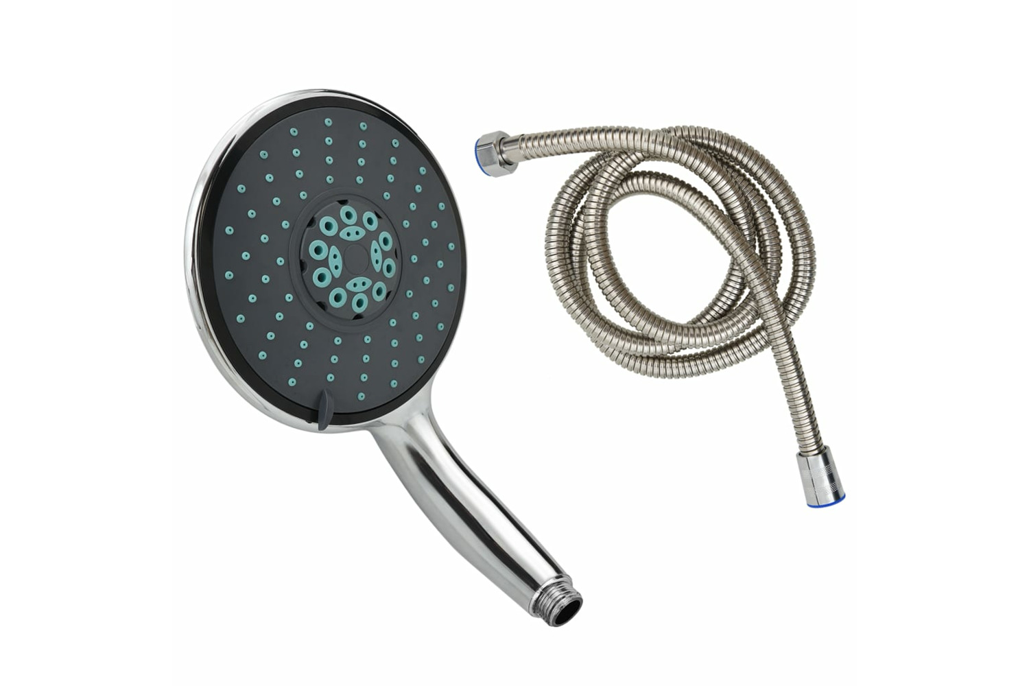 vidaXL 146487 Multifunctional Handheld Shower Head With 1.5 M Hose Chrome