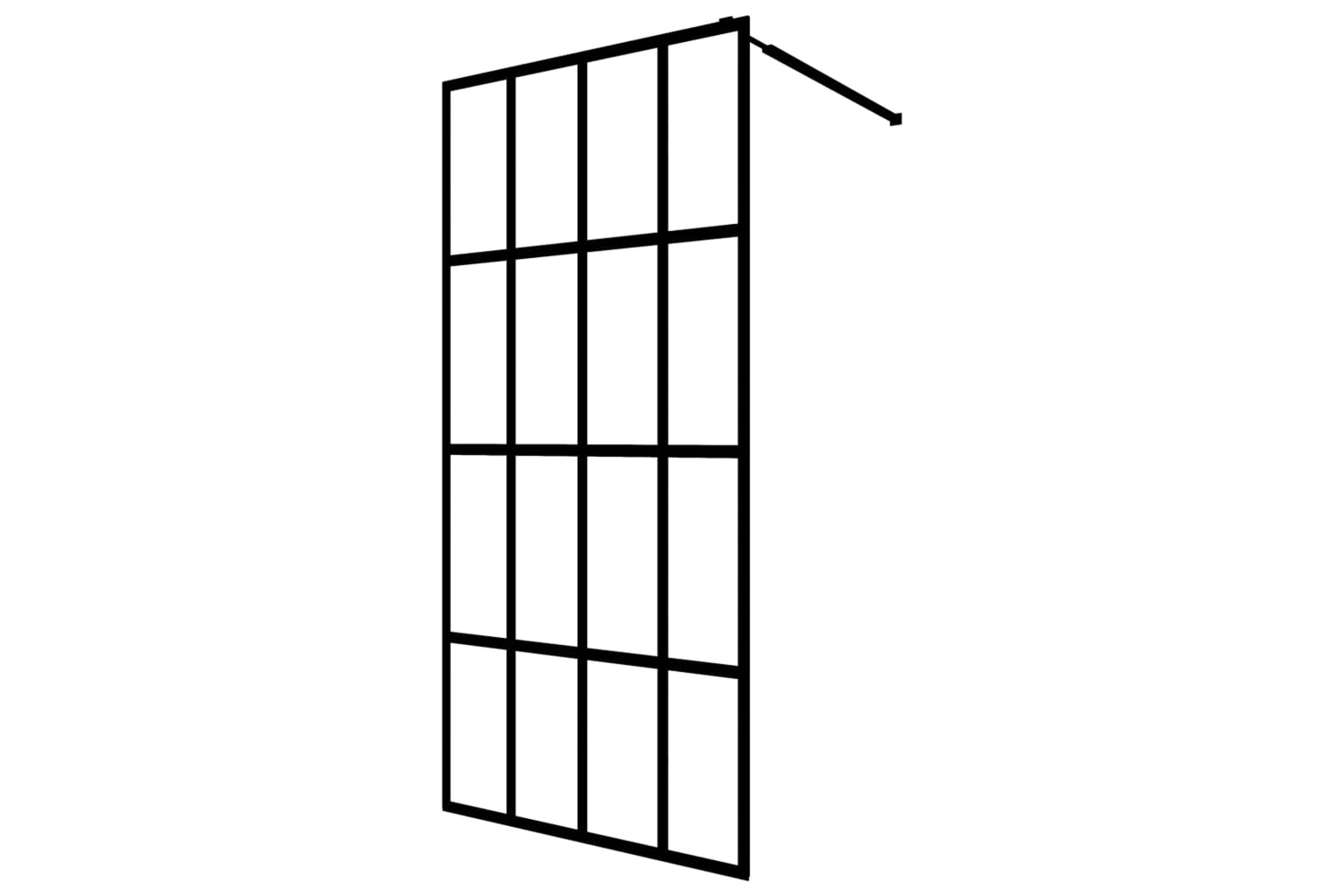 vidaXL 145686 Walk-in Shower Screen Frosted Tempered Glass 100x195cm