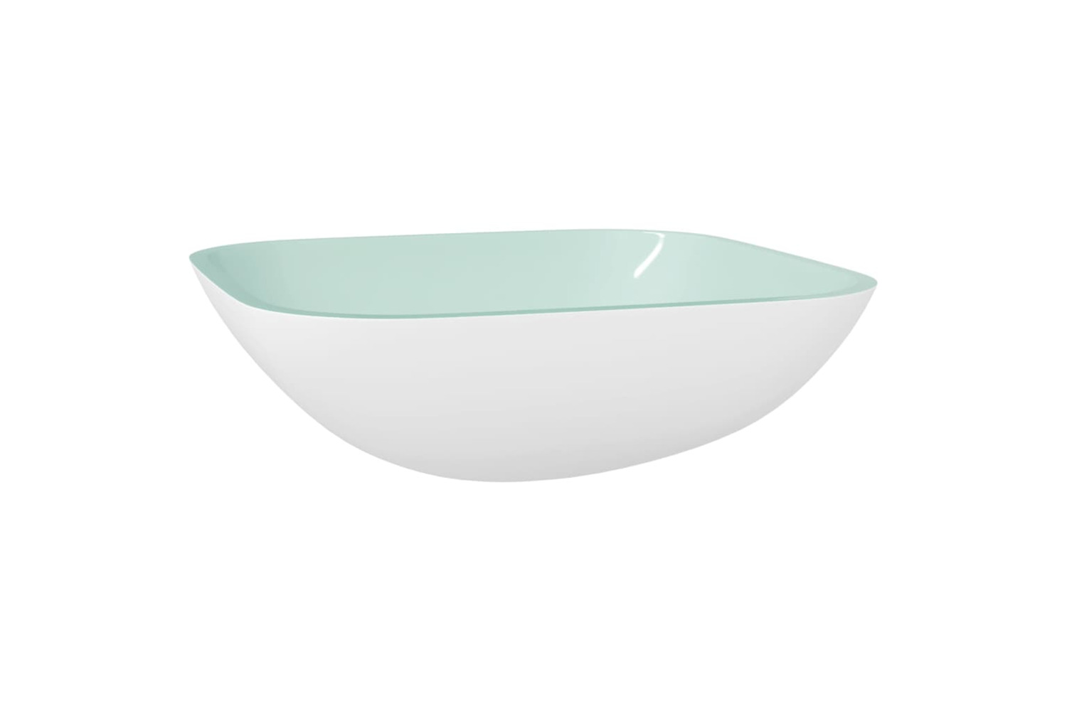 vidaXL 345254 Basin Glass 42x42x14cm White