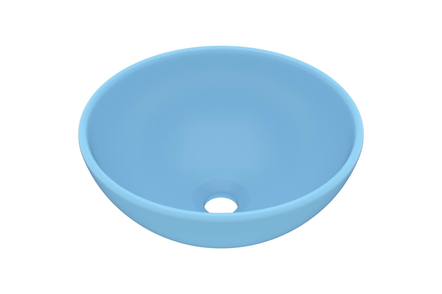 vidaXL 146967 Luxury Bathroom Basin Round Matt Light Blue 32.5x14cm Ceramic