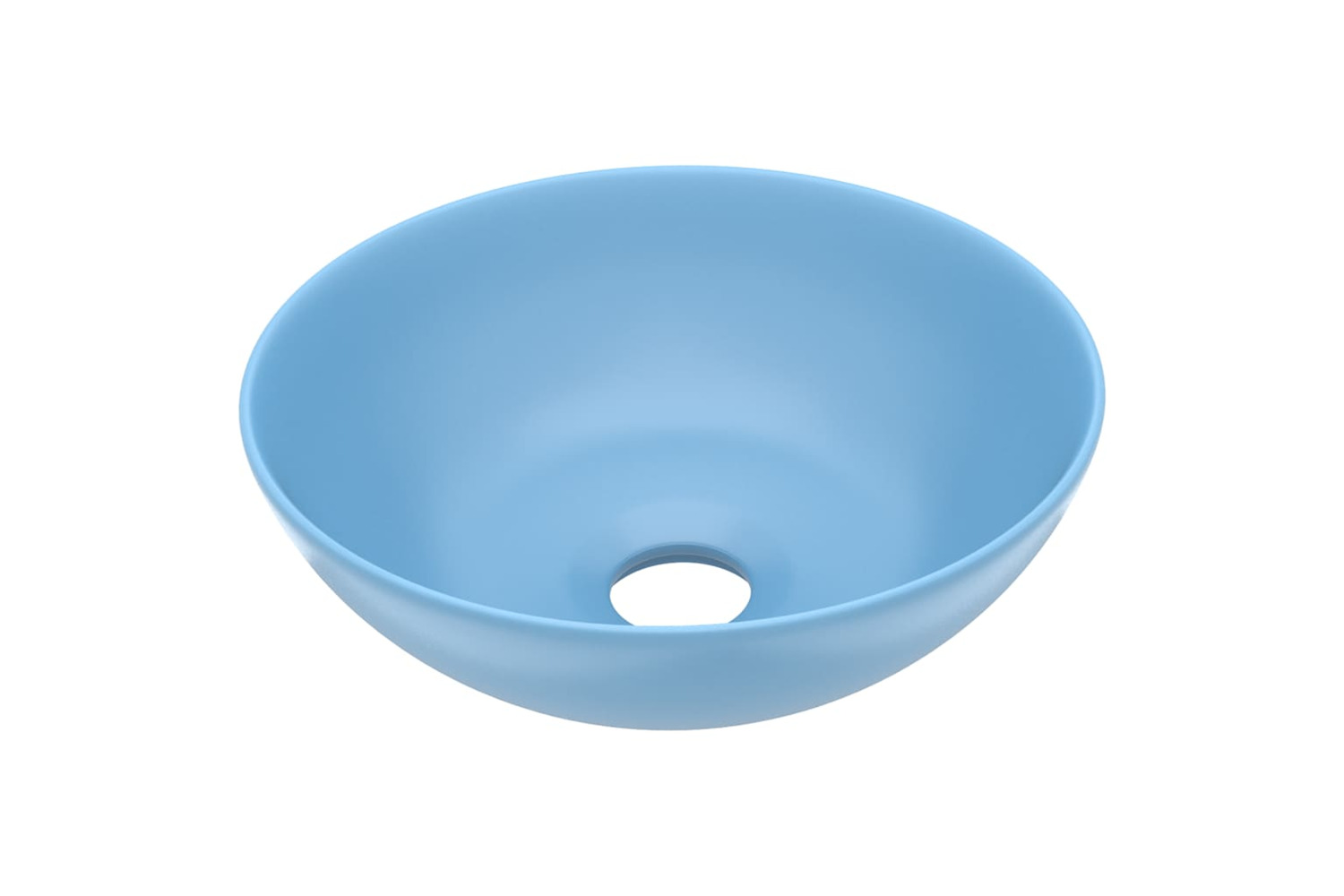 vidaXL 146978 Bathroom Sink Ceramic Light Blue Round
