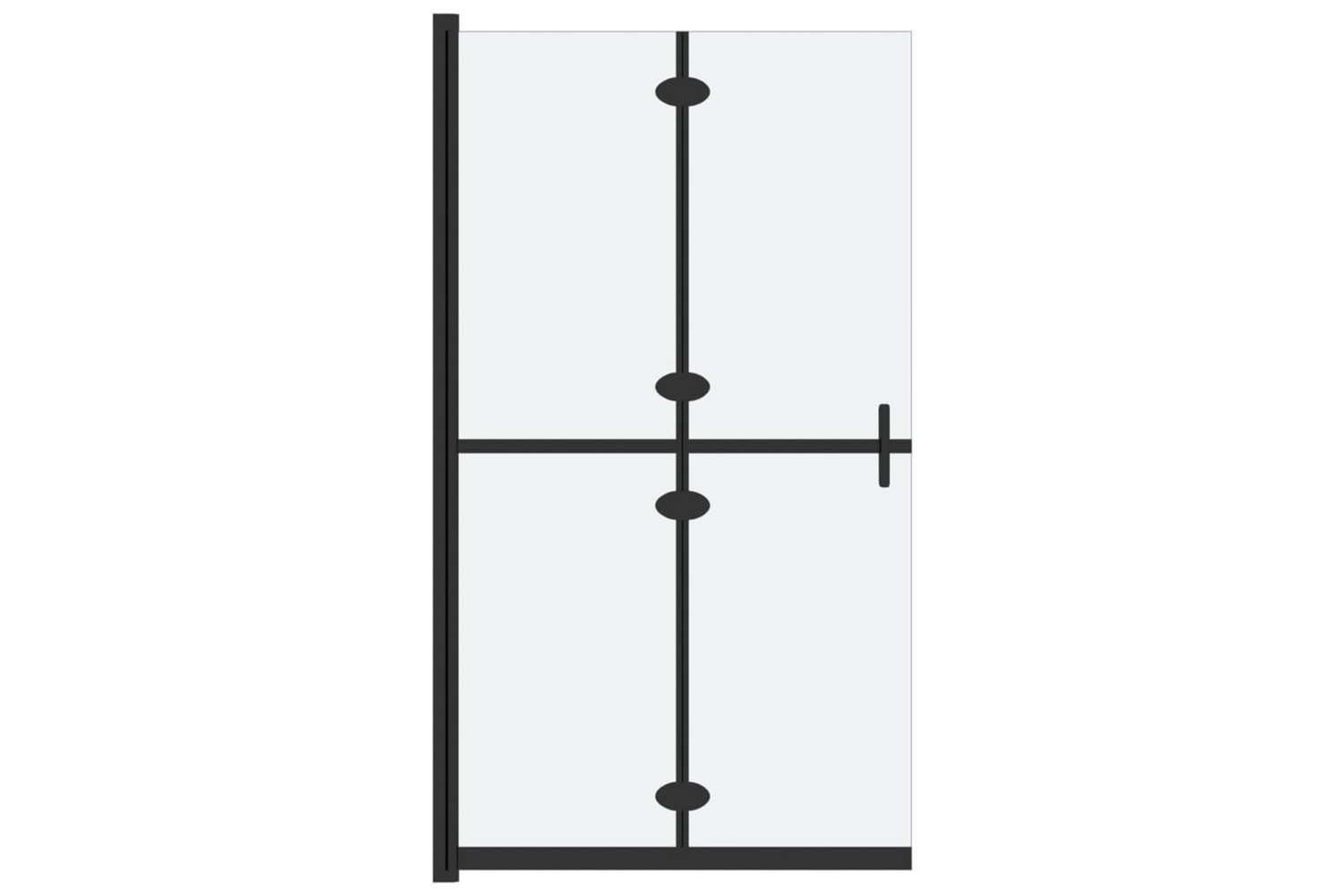 vidaXL 151197 Foldable Walk-in Shower Wall Frosted Esg Glass 120x190cm