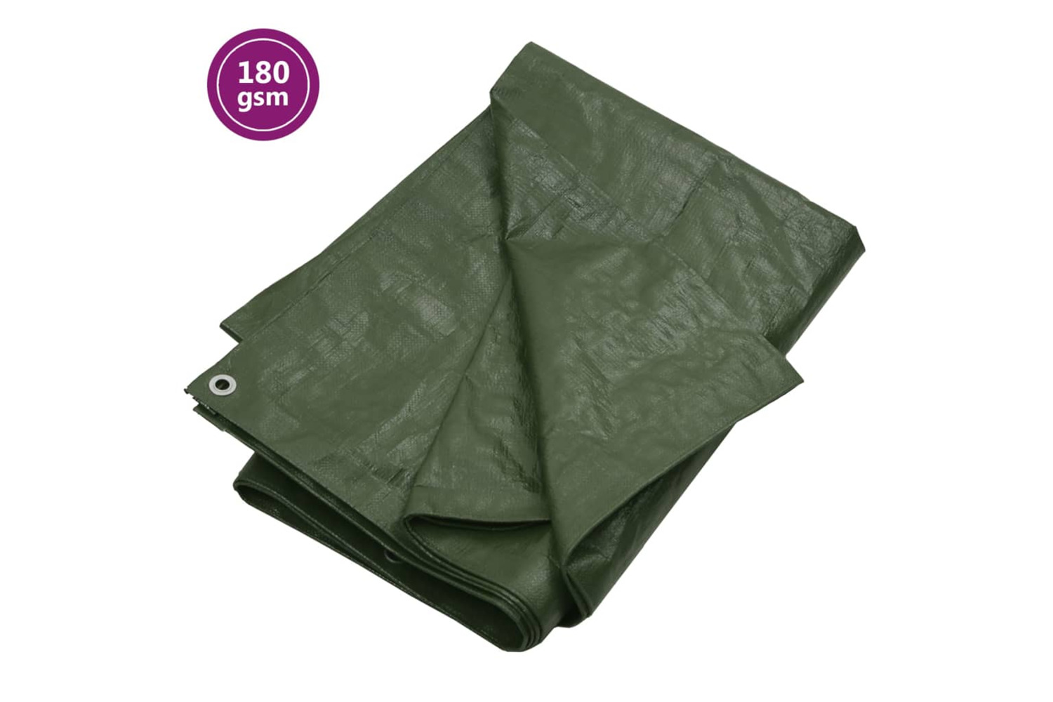 vidaXL 151543 Tarpaulin 180 G/m² 8x10 M Green Hdpe