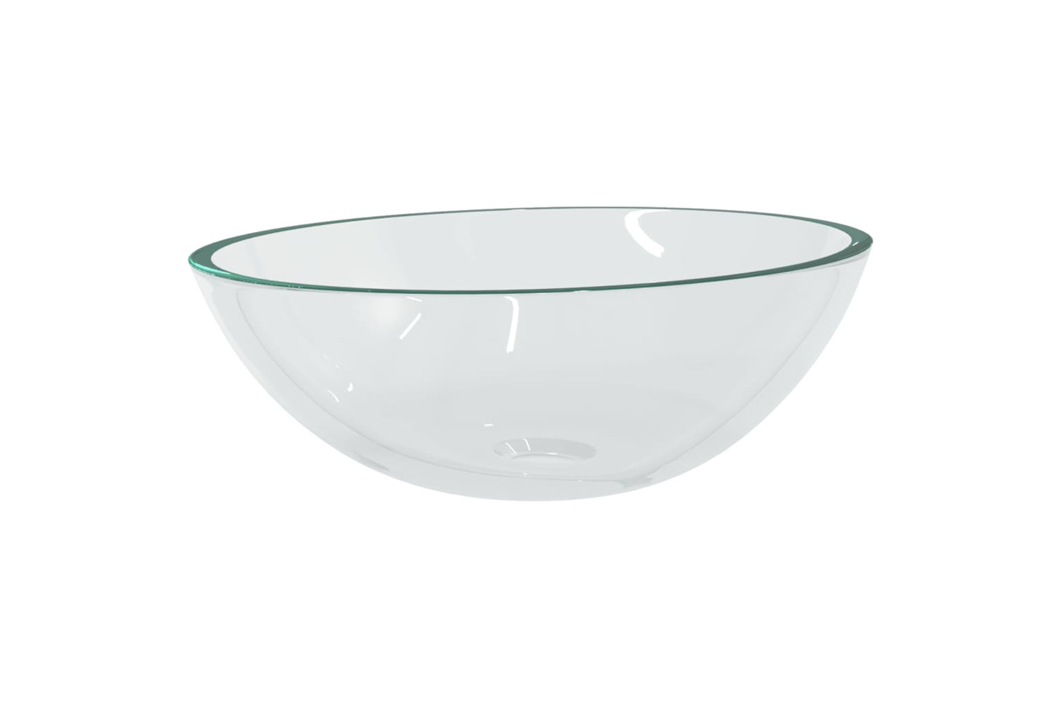 vidaXL 345237 Basin Glass 50x37x14cm Transparent