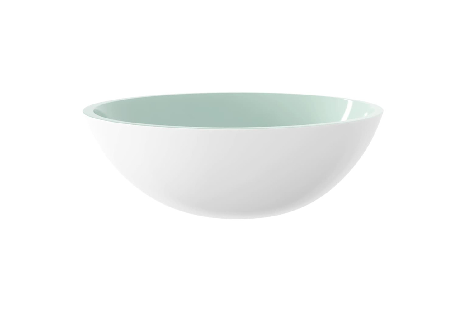 vidaXL 345255 Basin Glass 50x37x14cm White