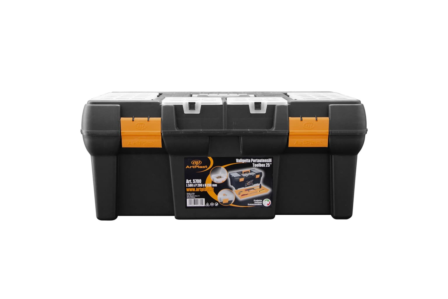 vidaXL 151839 Tool Box 580x280x250mm Pp