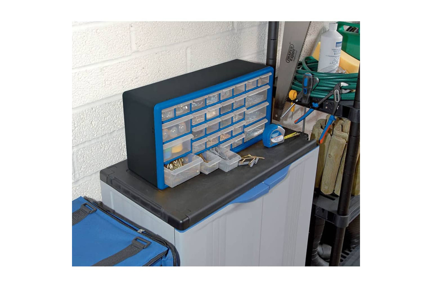 Draper Tools 415045 30-drawer Tool Organiser Blue 12015