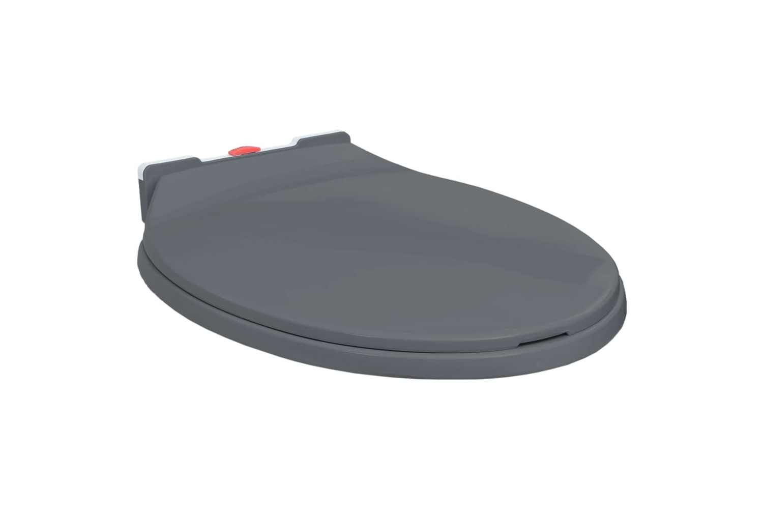 vidaXL 145817 Soft-close Toilet Seat Quick Release Grey Oval