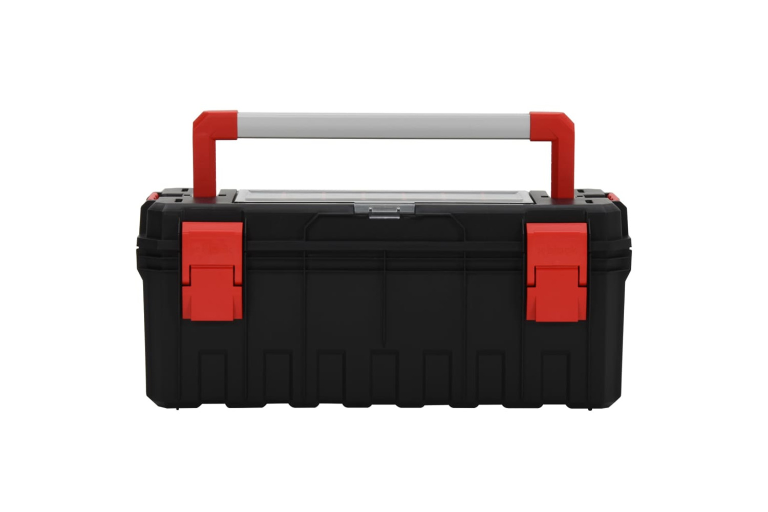 vidaXL 152101 Tool Box Black And Red 65x28x31.5cm