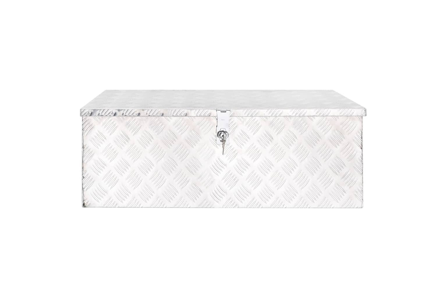 vidaXL 152254 Storage Box Silver 90x47x33.5cm Aluminium