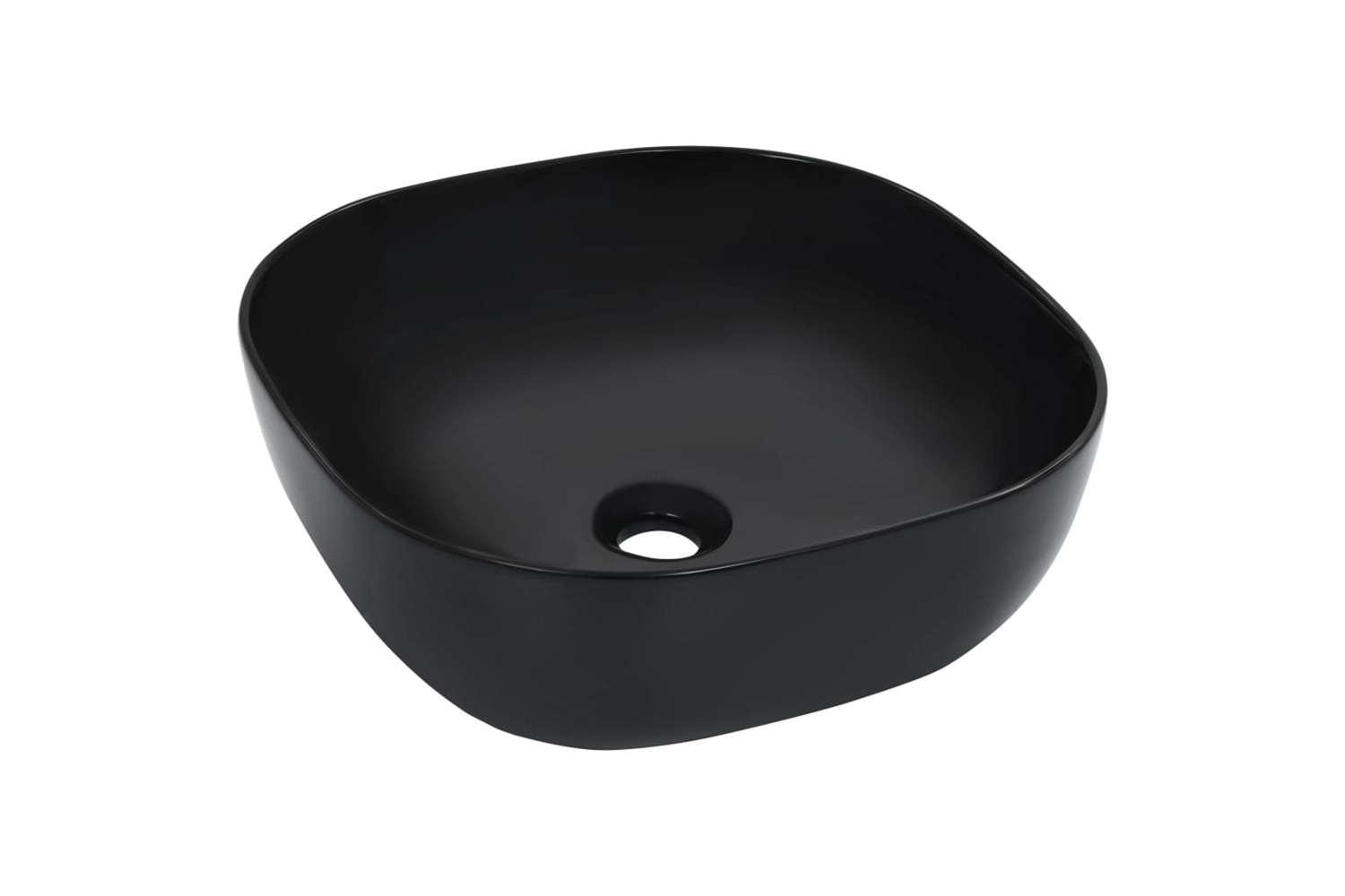 vidaXL 143918 Wash Basin 42.5x42.5x14.5cm Ceramic Black