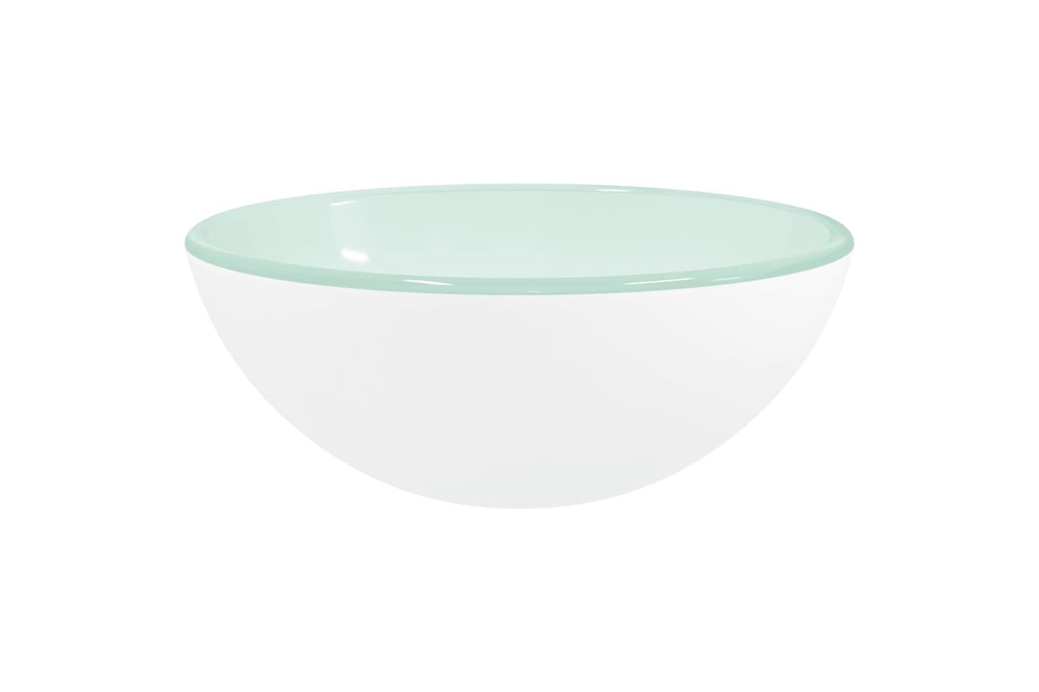 vidaXL 345253 Basin Tempered Glass 30x12cm White