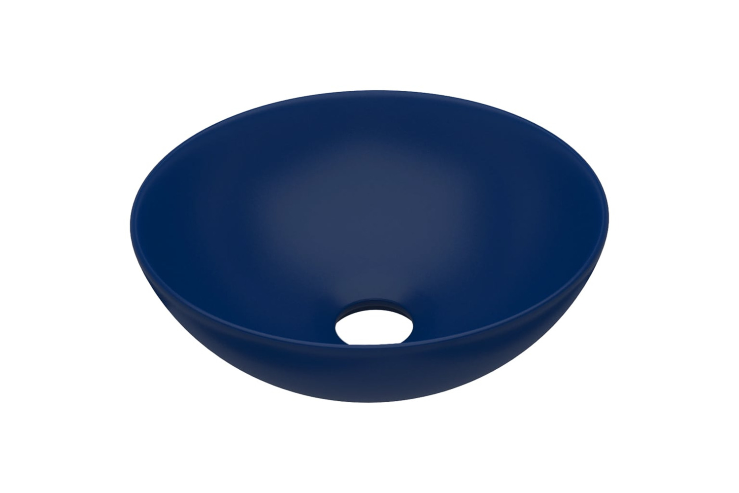 vidaXL 146979 Bathroom Sink Ceramic Dark Blue Round