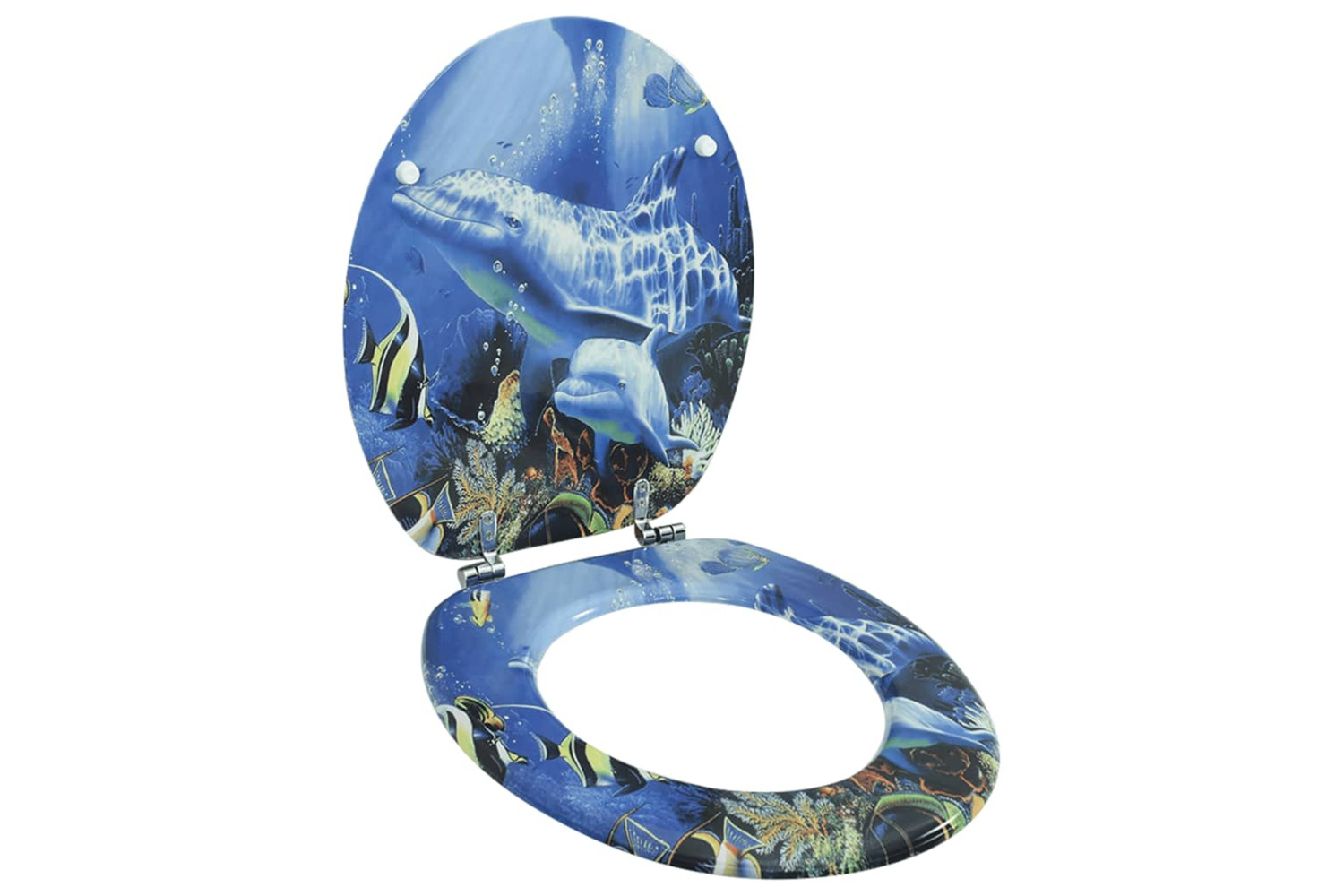 vidaXL 140806 Wc Toilet Seat Mdf Lid Dolphins