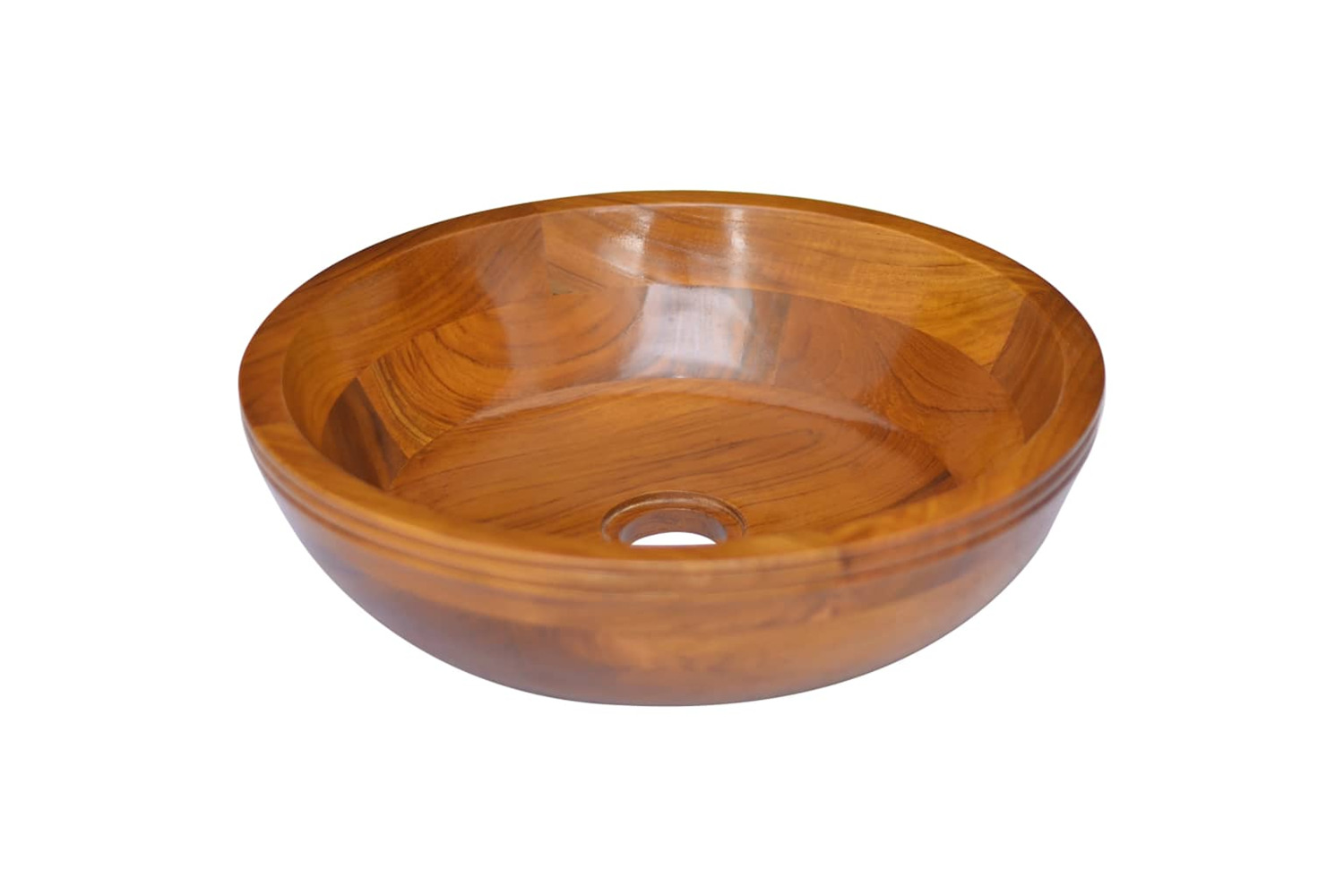 vidaXL 326160 Basin Solid Teak Wood ÃÂ¦40x10cm