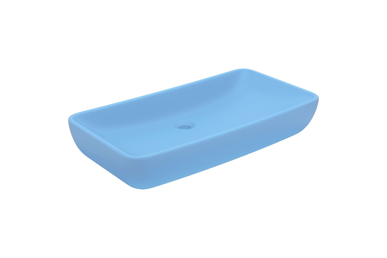 vidaXL 146956 Luxury Basin Rectangular Matt Light Blue 71x38cm Ceramic