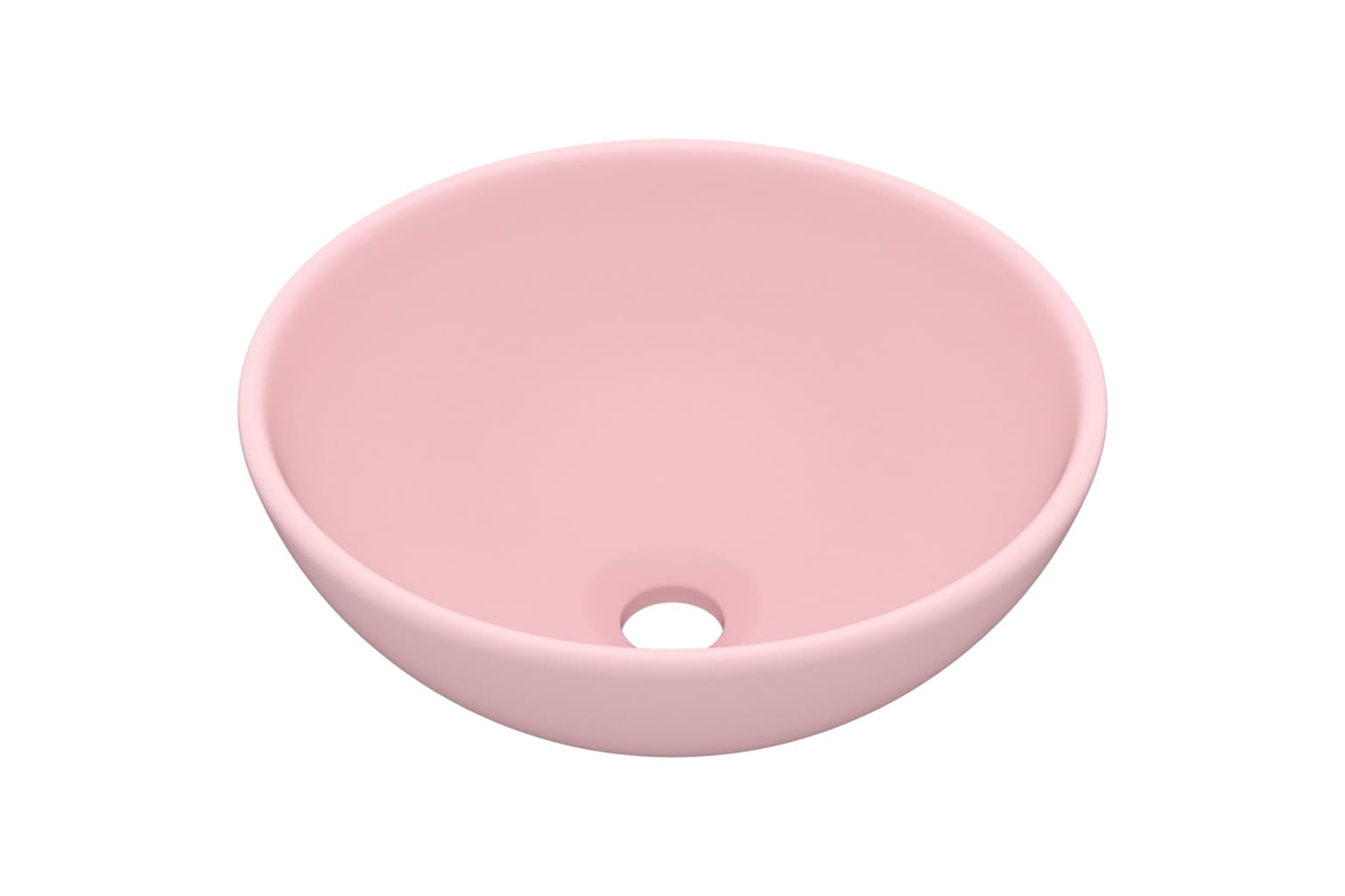 vidaXL 146966 Luxury Bathroom Basin Round Matt Pink 32.5x14cm Ceramic