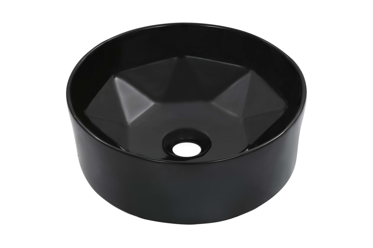 vidaXL 143910 Wash Basin 36x14cm Ceramic Black
